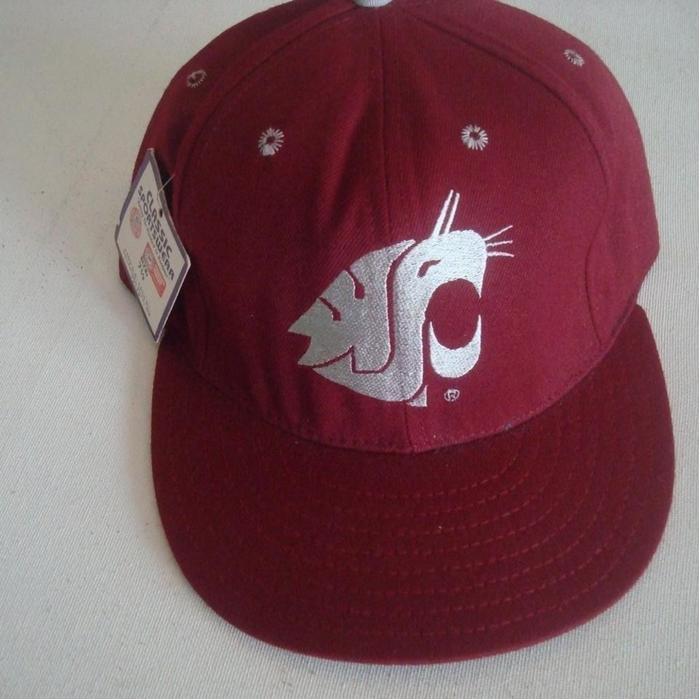 WASHINGTON STATE COUGARS 7 1/8 HAT CAP VINTAGE Y2K 00S F2